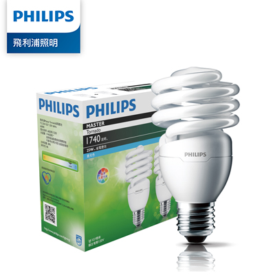 Philips 飛利浦 25W 螺旋省電燈泡-白光6500K 4入裝 (PR911-4)